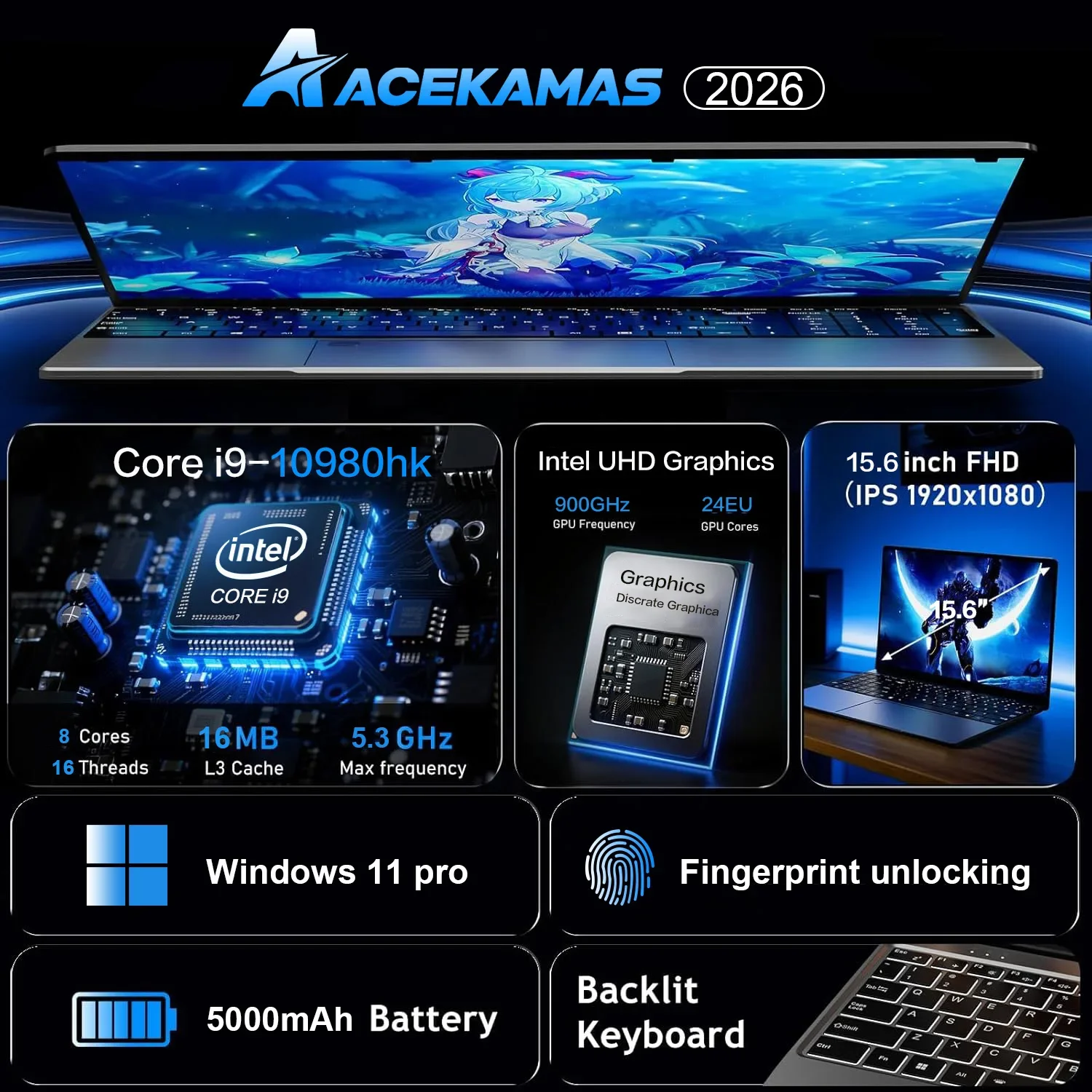 لابتوب محمول بشاشة 15.6 بوصة،  - مراجعة Pc Gaming Laptop وسعره