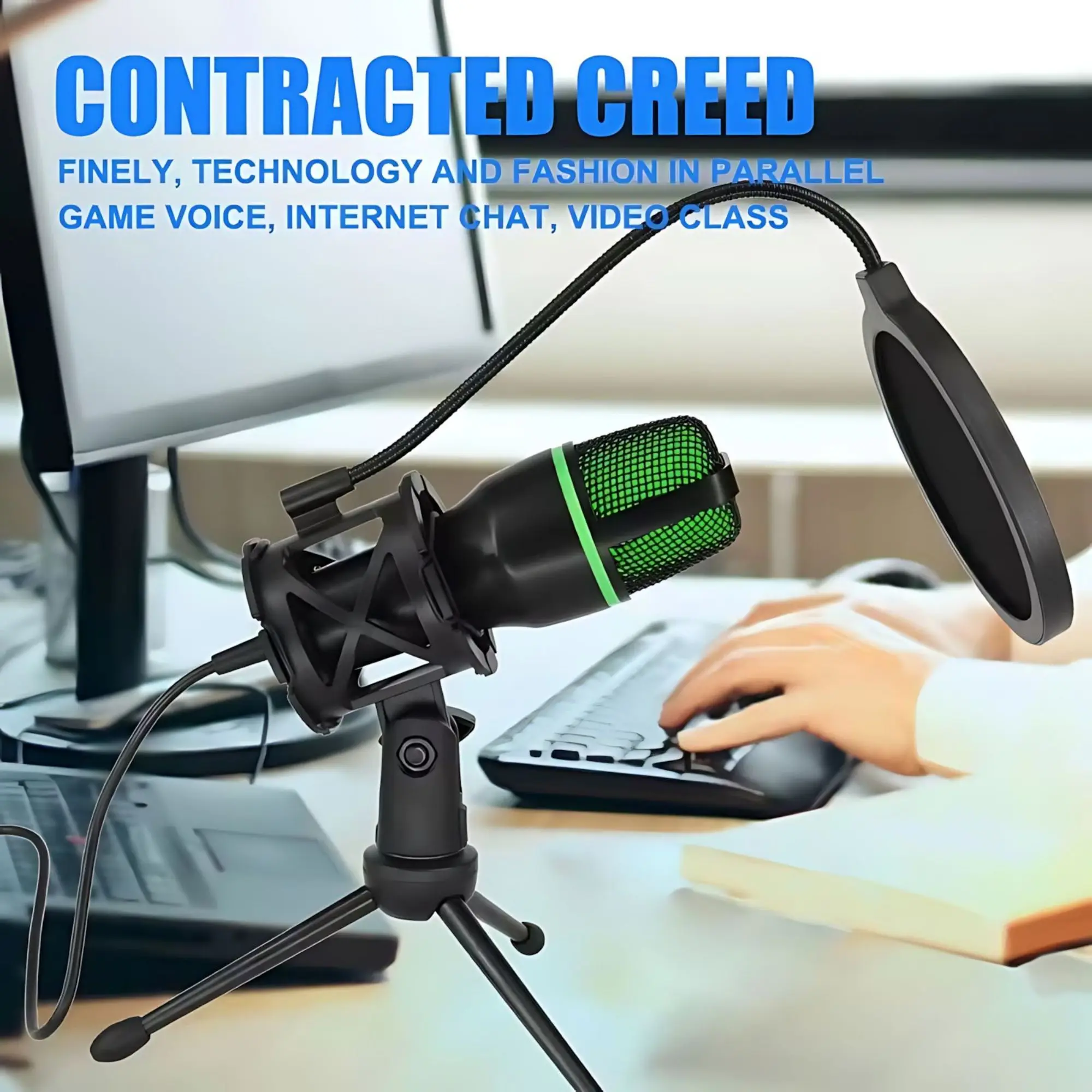 طقم ميكروفون مكثف احترافي للأل - مراجعة Pc Gaming Youtuber وسعره