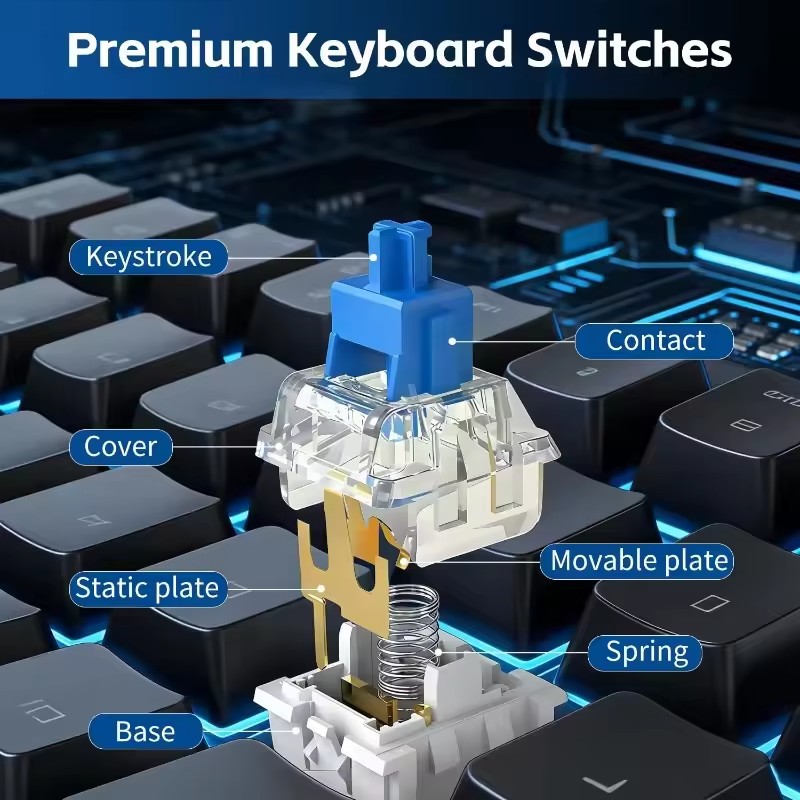 10-30 قطعة، مفاتيح ميكانيكية ز - مراجعة Mechanical Keyboard وسعره